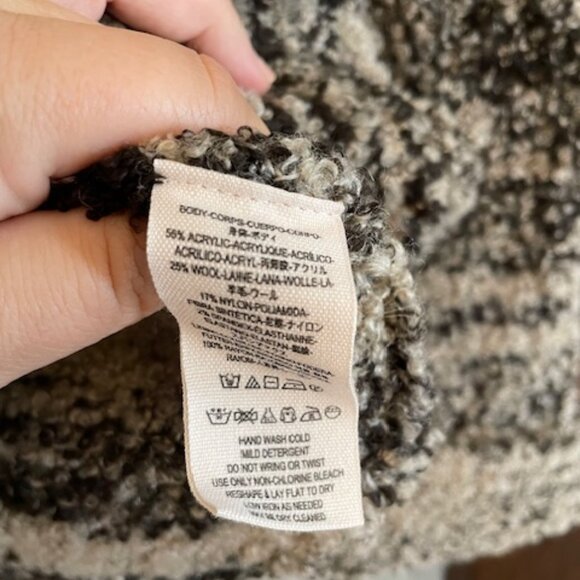 Free People Zebra Yarn Double Breasted Sweater Blazer, Size Medium. - Picture 5 of 7